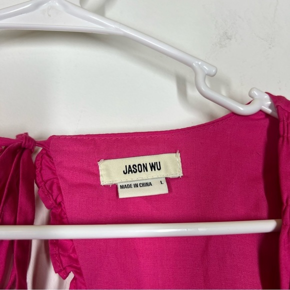 Jason Wu Pink Smocked Maxi Dress Size Large - Picture 9 of 10